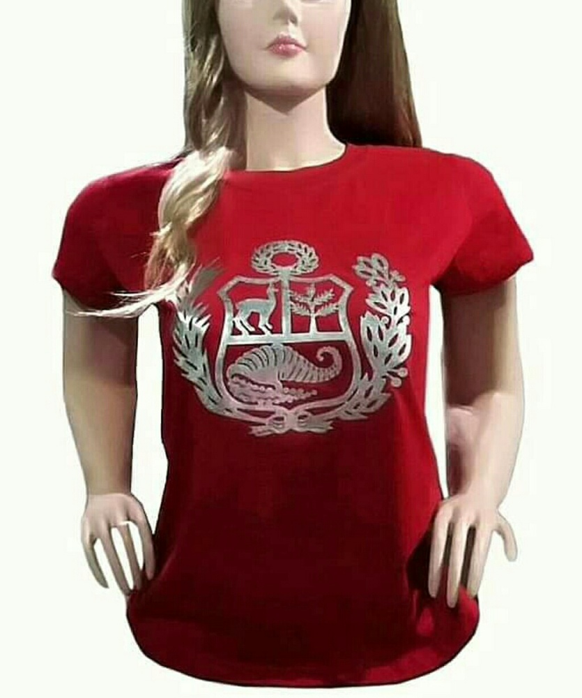 Peru T-shirt Women M Escudo Coat of Arms